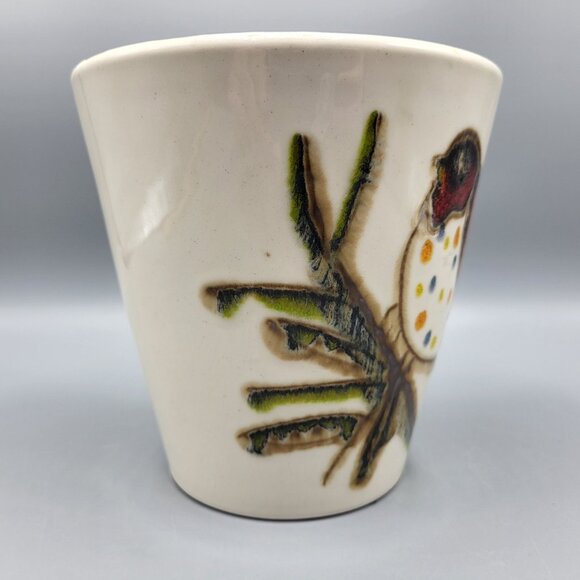 Crate & Barrel Ceramic Bird Design Planter Made in Portugal 6" Tall - Picture 3 of 13